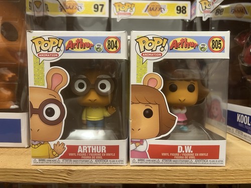 Funko Pop! Vinyl: Arthur PBS Kids - Arthur #804 and D.W. #805 RARE