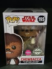 Star Wars Chewbacca With Porg #195 Flocked Exclusive Funko Pop Vinyl VAULTED