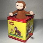 Curious George Monkey Jack in the Box Metal w/Music Tin Pop Goes The Weasel 5.5