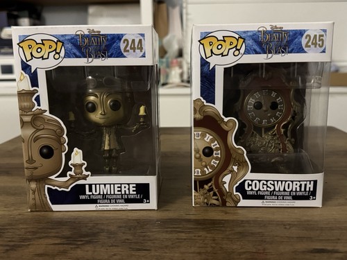 Funko Pop! Vinyl: Disney - Cogsworth #245 & Lumiere #244