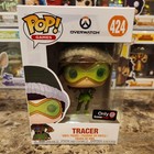 Funko Pop Tracer Elf #424 Overwatch Gamestop Exclusive Figure With Protector