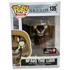Funko POP M'aiq The Liar #135 Vinyl Figure Elder Scrolls Skyrim Gamestop Exclus