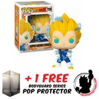 FUNKO POP VINYL DRAGON BALL Z SUPER SAIYAN 2 VEGETA #709 EXCLUSIVE + PROTECTOR