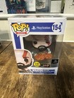 Kratos W Blades Of Chaos Funko Pop #154 GITD PlayStation GAMESTOP - SENT TRACKED