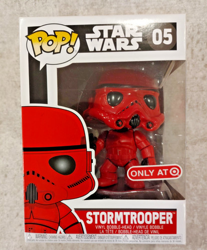 FUNKO POP STAR WARS RED STORMTROOPER  TARGET EXCLUSIVE #5 VAULTED NEW IN BOX!