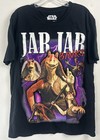 ZING POP Culture Star Wars Jar Jar Binks Graphic Mens Wise XL Black T-Shirt