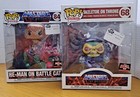 Funko Pop! He-Man on Battle Cat #84 Flocked & Skeletor On Throne #68 TargetCon