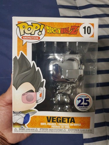 Funko Pop! Vinyl: Vegeta #10 Chrome - Funimation Exclusive Dragonball Z Mint