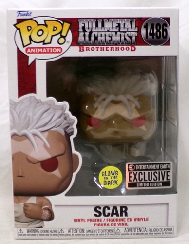 Funko Pop Fullmetal alchemist Brotherhood 1486 Scar Entertainment Earth Glow