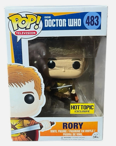 FUNKO POP! Doctor Who. Rory Centurion #483 Hot Topic Exclusive. New.