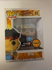 Funko Pop! 8-BIT Street Fighter Ryu (Blue Gi) 15 Chase GameStop w/ Protector