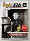 Funko Pop! Mandalorian With Darksaber GLOW Gamestop Exclusive #604 W/ Protector