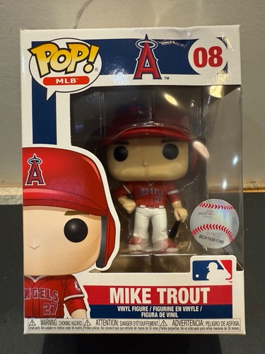 Funko Pop MLB Los Angeles Angels #08 Mike Trout Vinyl Figure Damaged corner