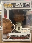 Admiral Ackbar 617 Amazon Exclusive Funko POP! Star Wars FREE PROTECTOR