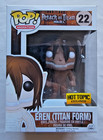 Funko Pop #22 Attack On Titan Eren Titan Form Hot Topic VAULTED PLEASE READ