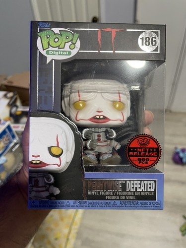PENNYWISE DEFEATED EXCLUSIVE LE999 FUNKO POP IT GRAIL #186 + Pop Protector