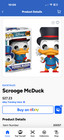 Funko POP! Vinyl: Disney Duck Tales - Scrooge McDuck #306 still in the box