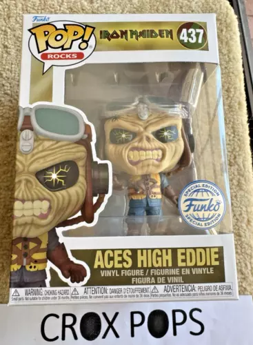 ACES HIGH EDDIE FE 437 IRON MAIDEN Funko Pop Vinyl New in Mint Box + PROTECTOR