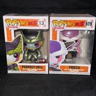 Funko Pop Frieza 619 and Perfect Cell 13 Metallic GameStop Exclusive DragonballZ