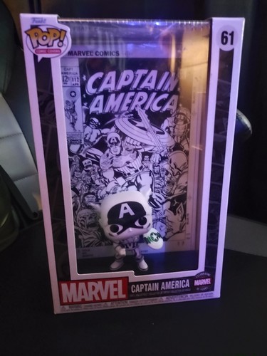 Funko Pop Comic Cover: Captain America #61 Black & White Figure as picture new !