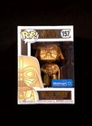 Darth Vader Funko Pop! 157 Star Wars Gold Metallic Walmart Excl in New Protector