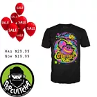 Alice in Wonderland - Cheshire Cat Blacklight Pop! Tees Unisex Black T-Shirt