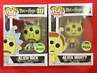 ALIEN RICK #337 + ALIEN MORTY #338 POP! ECCC EXCLUSIVE Rick & Morty FUNKO