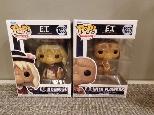 Funko Pop E.T. with flowers # 1255. E.T. in disguise #1253