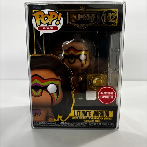 Funko Pop WWE Hall of Fame: Ultimate Warrior #142 GameStop Exclusive With Cover