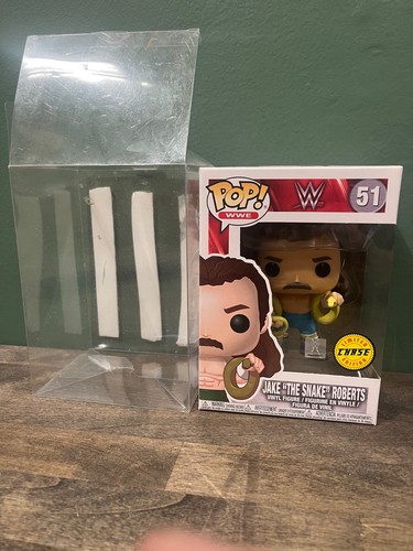 Funko Pop WWE Jake "The Snake" Roberts #51 Chase Yellow Snake Vaulted...