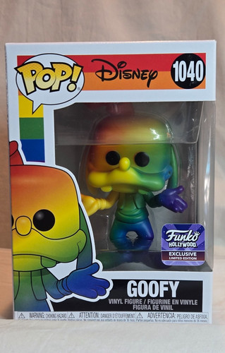 Funko Pop! Disney - Goofy #1040 Rainbow Pride Funko Hollywood Exclusive Edition