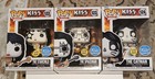 POP ROCKS KISS 122,123,124 GLOWS IN THE DARK,  FUNKO EXCLUSIVE