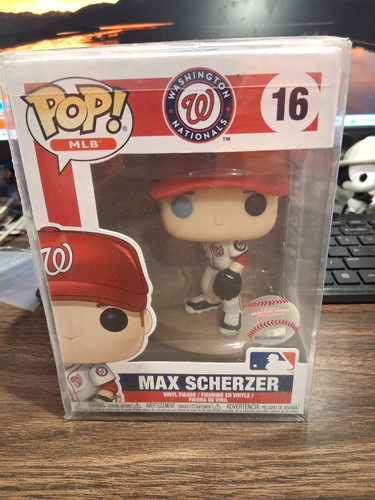 MAX SCHERZER MLB VINYL FUNKO POP #16 WASHINGTON NATIONALS W/ PROTECTIVE COVER