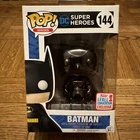 Batman (Black Chrome) DC Super Heroes #144 2017 Fall Convention Funko Pop