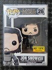 FUNKO POP, GAME OF THRONES, JON SNOW (26) MUDDY CASTLE BLACK, HOT-TOPIC FREE P&P