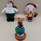 Family Guy Stewie & Peter Xmas Plush Ornaments + Vintage Stewie FunKo Bobblehead