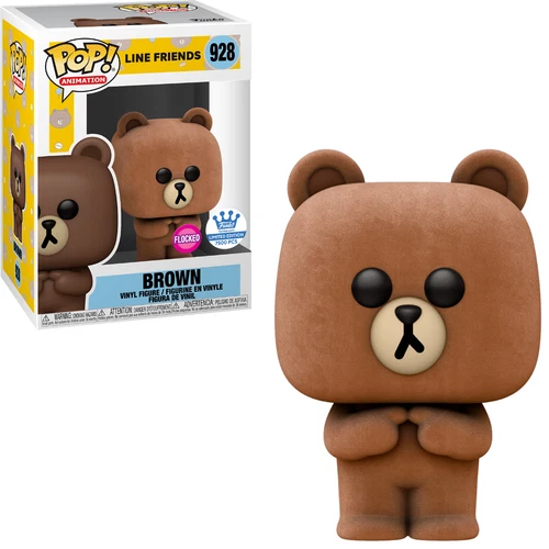 Brown Flocked Line Friends 928 LE7500 FUNKO Shop Pop Vinyl New in Mint Box + P/P