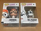 Funko POP! Animation Mr Peabody & Sherman- Mr. Peabody #8 - Sherman#7 NIB Vinyl