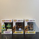 Funko Pops Scooby-Doo #625 and Box Lunch Ex. 11 and Scrappy-Doo 633 Funko Ex.