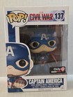 Funko Pop Marvel 137 Captain America Civil War GameStop Exclusive W Protector