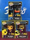 Funko Pop Batman Animated Series Batman/Joker/Harley Quinn Hot Topic Black Light