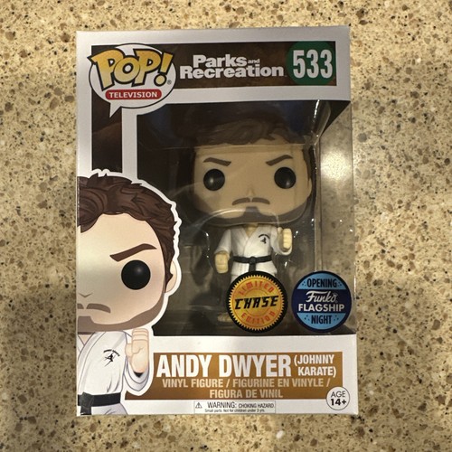Funko Pop Parks & Rec 533 Andy as Johnny Karate Chase! Flagship HQ Store Opening