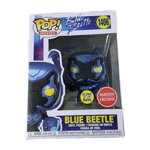 Funko POP! DC Movies Blue Beetle #1406 Glow In The Dark Gamestop Exclusive New