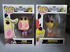 Cartoon Network  Cow & Chicken  Cow #1071 & Chicken #1072 Funko Pop