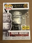 Funko POP Rocks Freddie Mercury w/ Pin Queen Figure #184 Hot Topic Exclusive