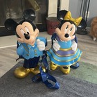 Disney World 50th Anniversary Mickey Mouse Popcorn Bucket & Minnie Mouse Sipper