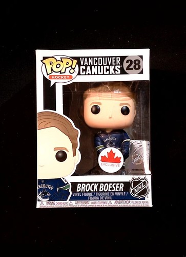 Brock Boeser Funko Pop! 28 Vancouver Canucks NHL Canada Excl in New Protector!