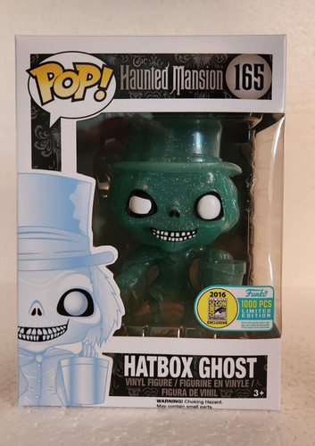 *NEW* FUNKO 2016 SDCC HAUNTED MANSION HATBOX GHOST #165 GITD LIMITED 1000 pc