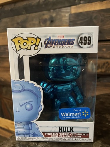 Funko Pop! Marvel Avengers Endgame Hulk #499 Blue Chrome Walmart Exclusive D