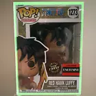 Chase GITD One Piece Luffy Red Hawk Funko Pop Exclusive Figure in GITD Protector